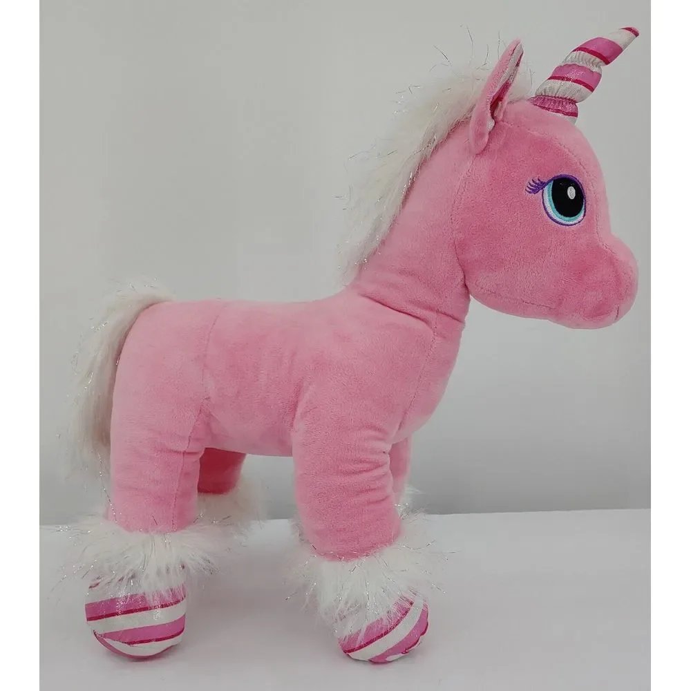 Build A Bear Pink Unicorn Candy Cane Swirl Stuffed Animal BAB 17